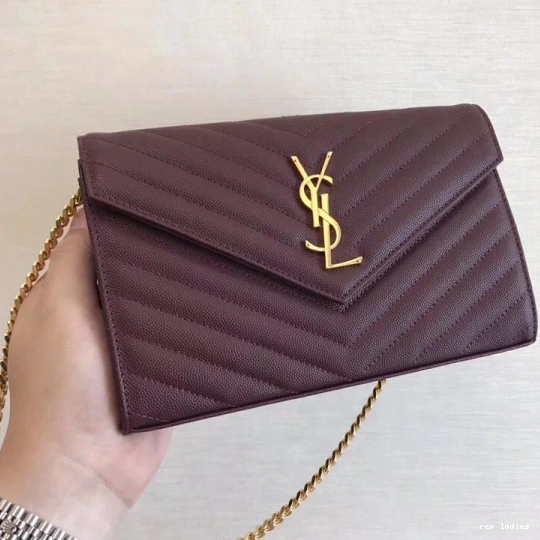 Rep ladies REP CASSANDRE CHAIN YSL MATELASSÉ WALLET 0817
